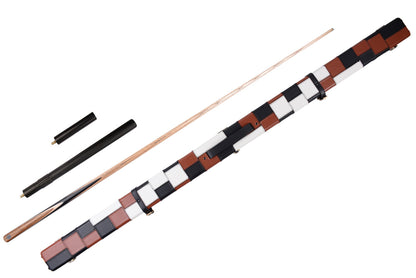 MARK RICHARD BLACK Badge 53" Youth & Junior Short Snooker Cue Set with Mexican Bocote Splice #ST53B