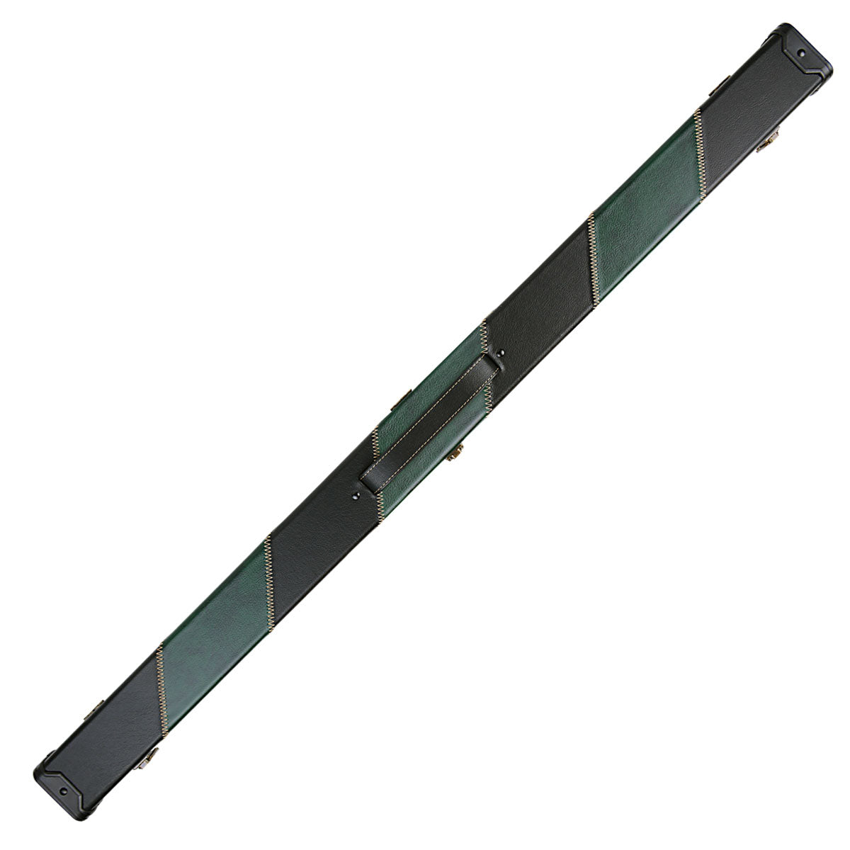 MARK RICHARD Black & Green Patchwork Leatherette Case for 57 inch Snooker English Pool Cue #T99