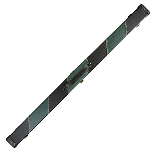 MARK RICHARD Black & Green Patchwork Leatherette Case for 57 inch Snooker English Pool Cue #T99
