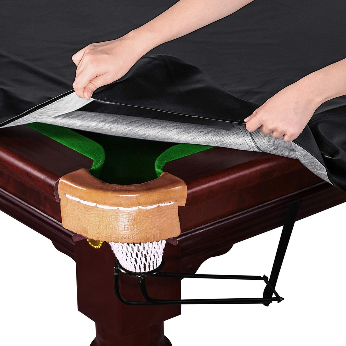 7FT Heavy Duty Leatherette English Pool Table Cover, Waterproof & UV Protection (Several Colors Available, Set of 10pcs)