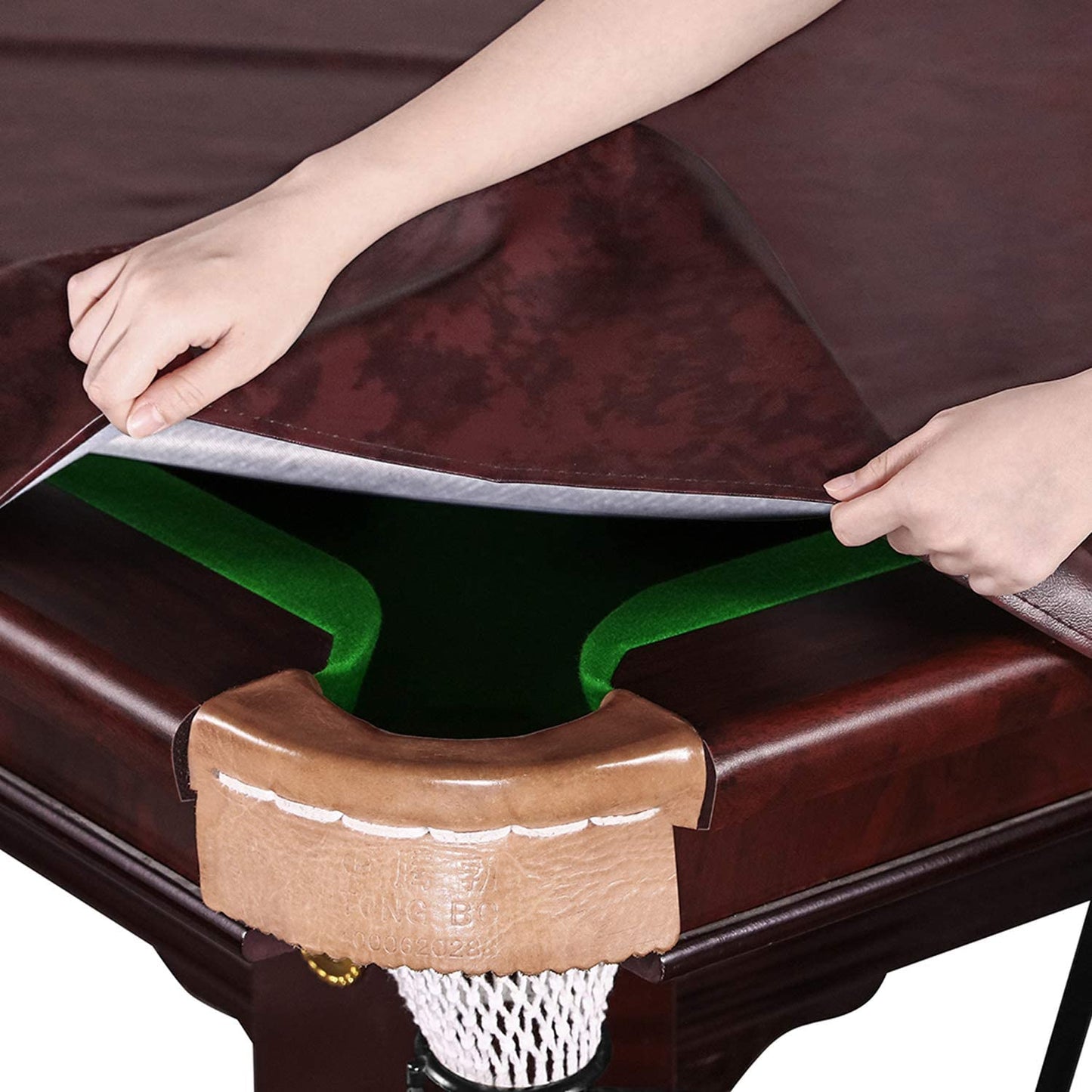 7FT Heavy Duty Leatherette English Pool Table Cover, Waterproof & UV Protection (Several Colors Available, Set of 10pcs)